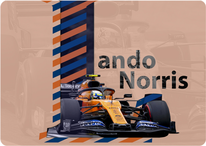 Montage de Lando Norris pilote de formule 1